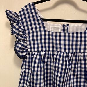 Sweet Blue Gingham Lil Cactus Top